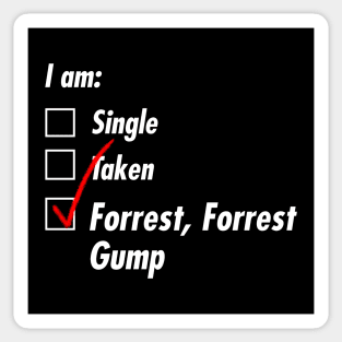 Single Taken Gump Sticker